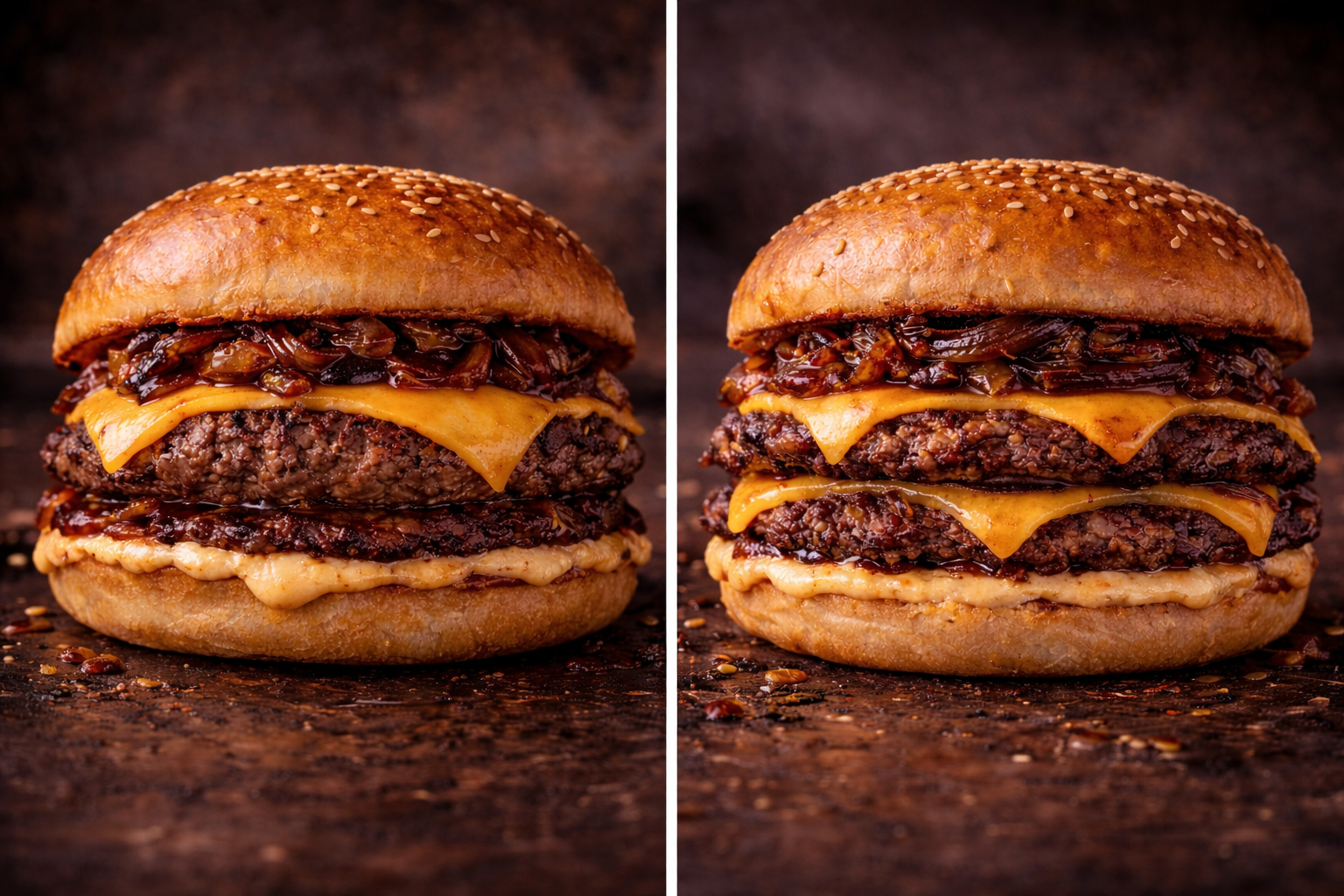 BBQ Classic Burger – Classic links, Smash rechts